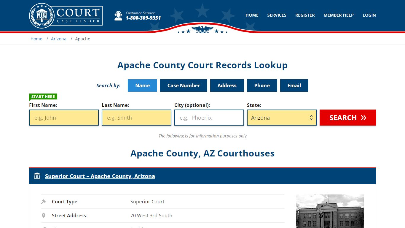 Apache County Court Records | AZ Case Lookup