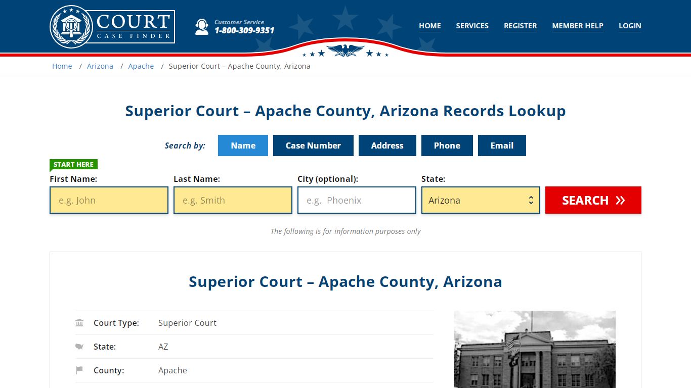 Superior Court – Apache County, Arizona Records Lookup